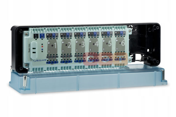 Центральная планка управления теплым полом (проводная, 6 зон, 230V) KL06-M230